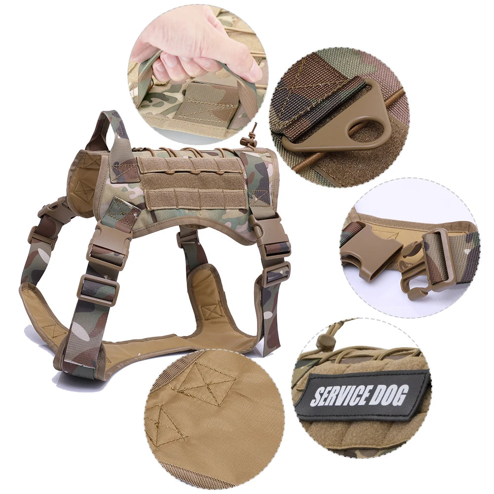 Tactical Dog Harnesses Pet Training Vest