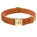 Personalized Velvet Dog Collar Super Soft