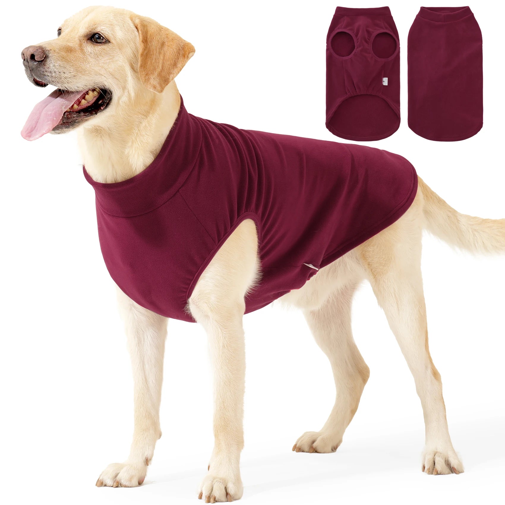 Fleece Dog Sweater,Stretchy Pullover Soft Dog