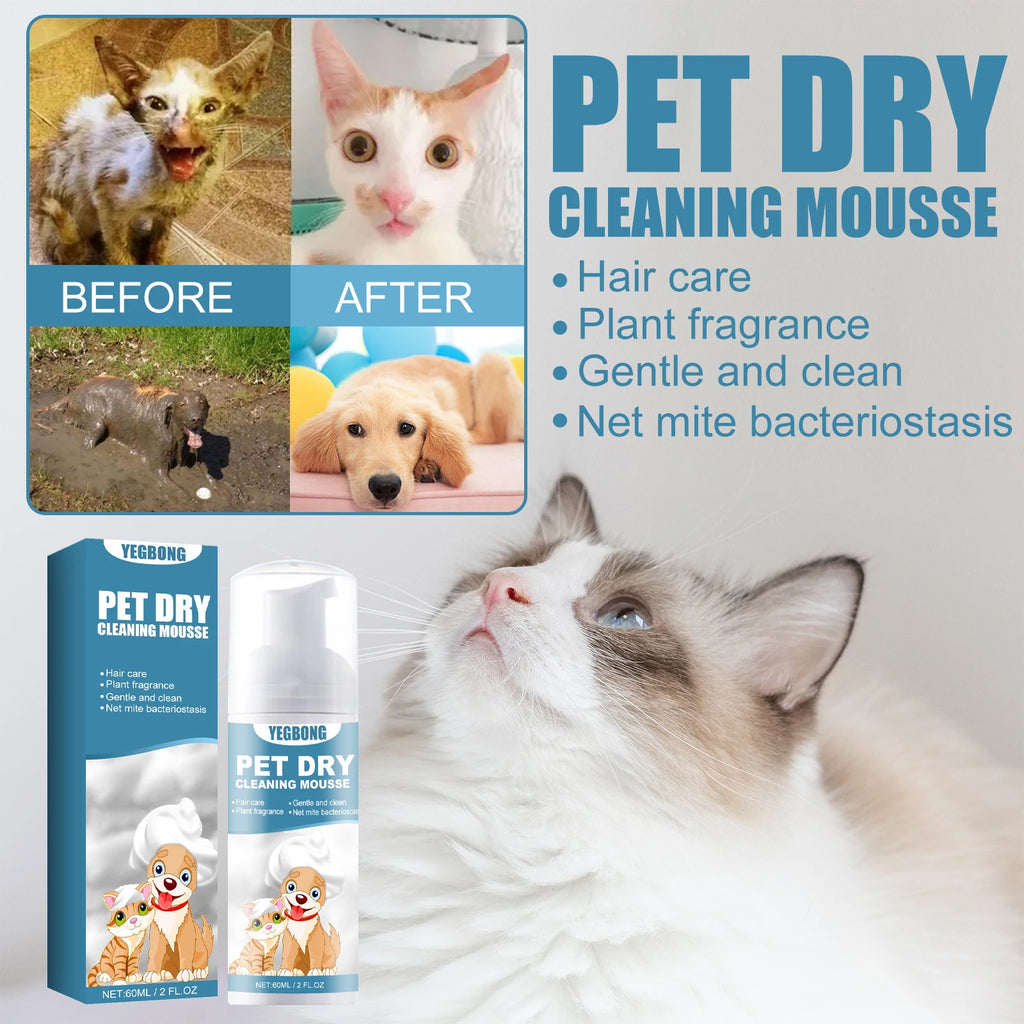 YEGBONG Pet Dry Shampoo Gentle Odor