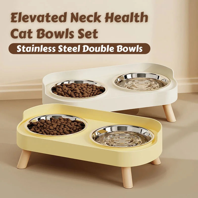 Dopamine Colorful Elevated Pet Feeder: Dual