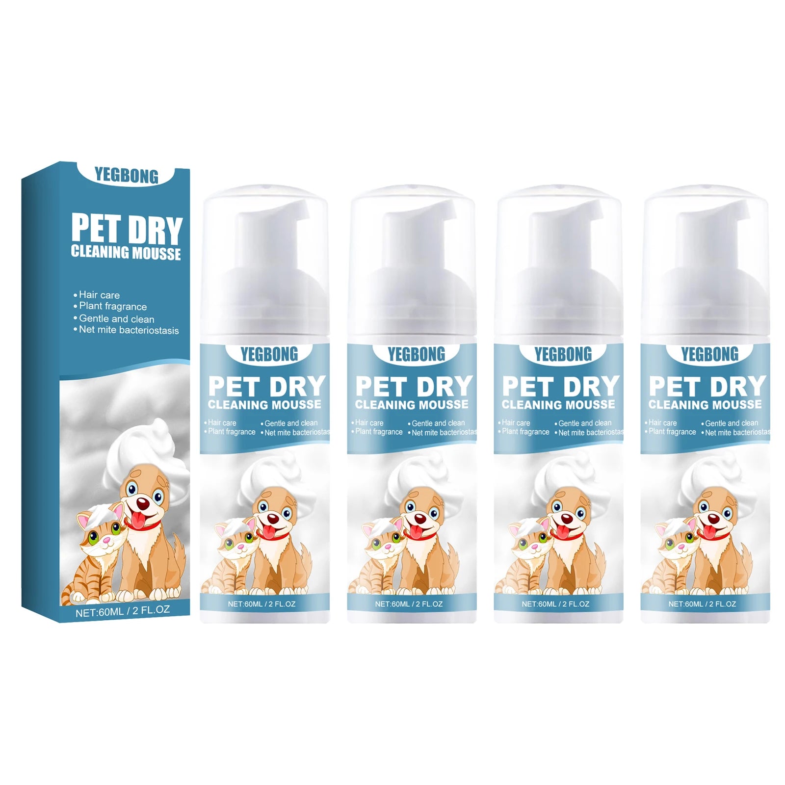 YEGBONG Pet Dry Shampoo Gentle Odor