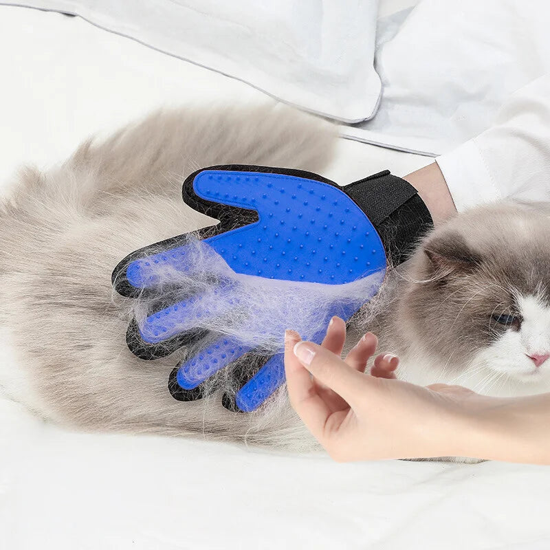 Pet Glove Cat Grooming Glove Cat Hair Deshedding Brush Gloves Dog Comb for Cats Bath Hair Remover Clean Massage Brush For Animal