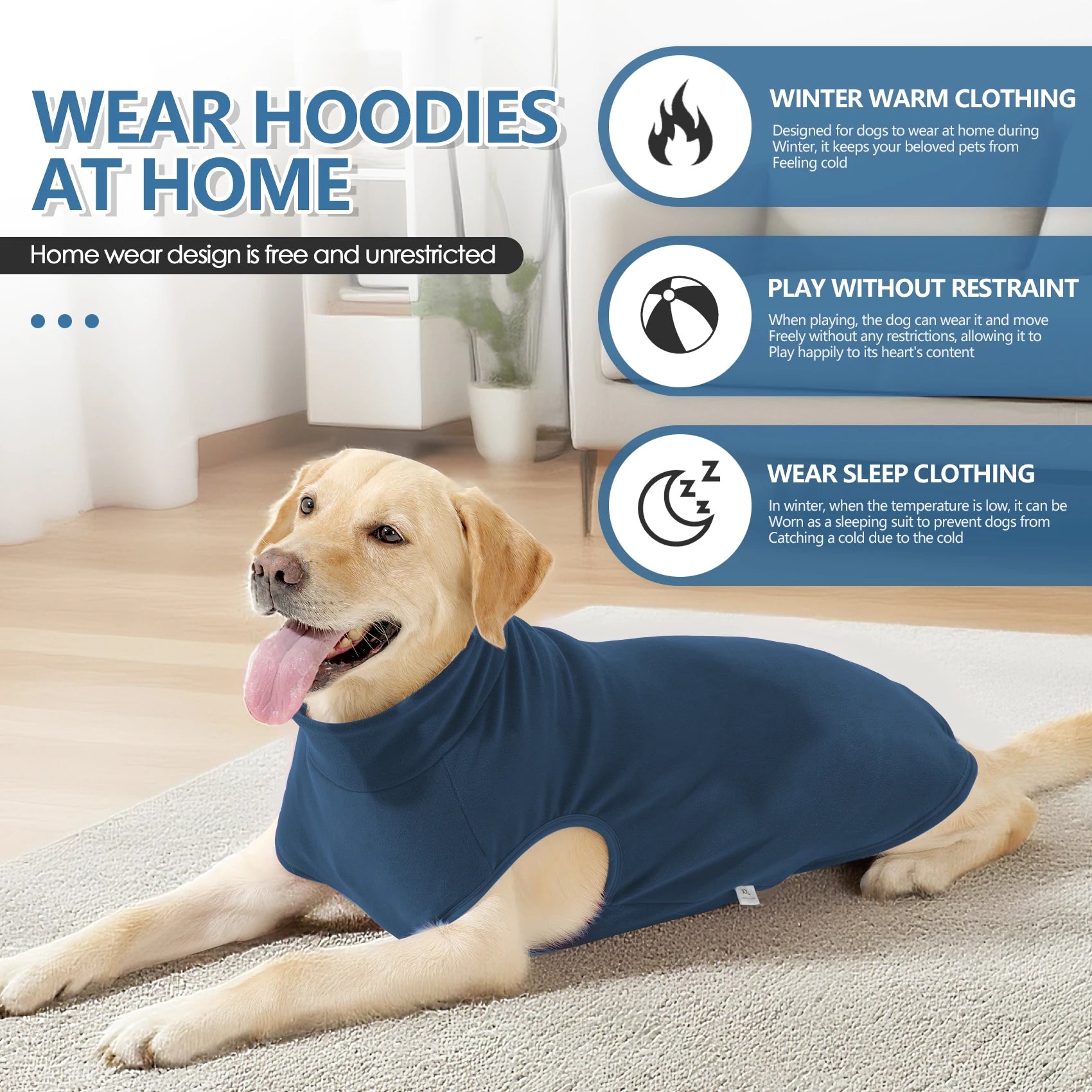 Fleece Dog Sweater,Stretchy Pullover Soft Dog