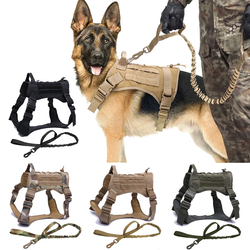 Tactical Dog Harnesses Pet Training Vest