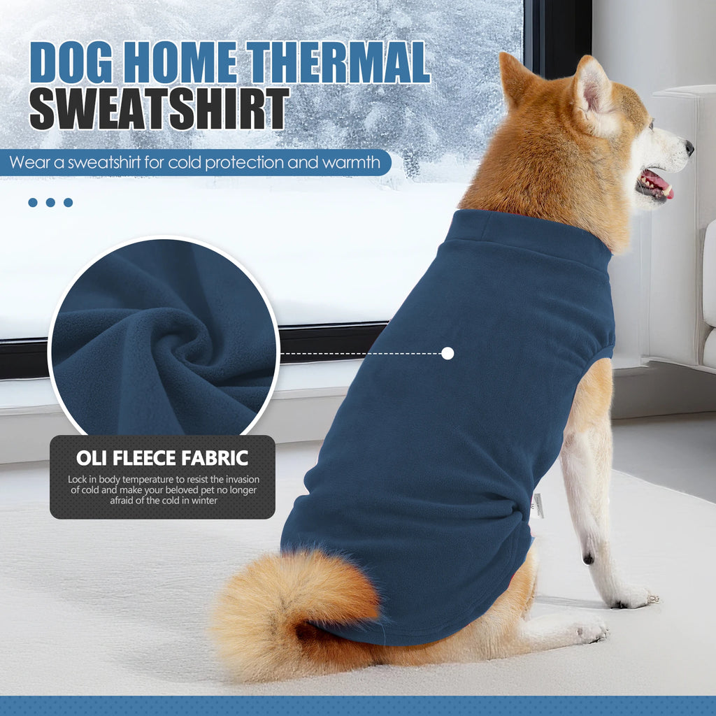 Fleece Dog Sweater,Stretchy Pullover Soft Dog