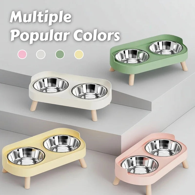 Dopamine Colorful Elevated Pet Feeder: Dual