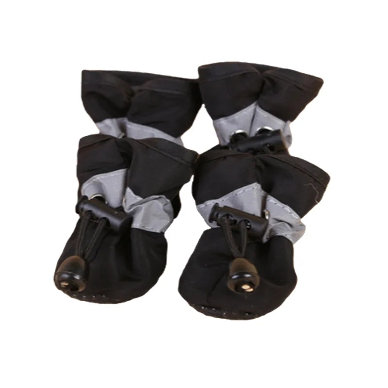 4pcs/set Waterproof Pet Dog Shoes Anti-slip