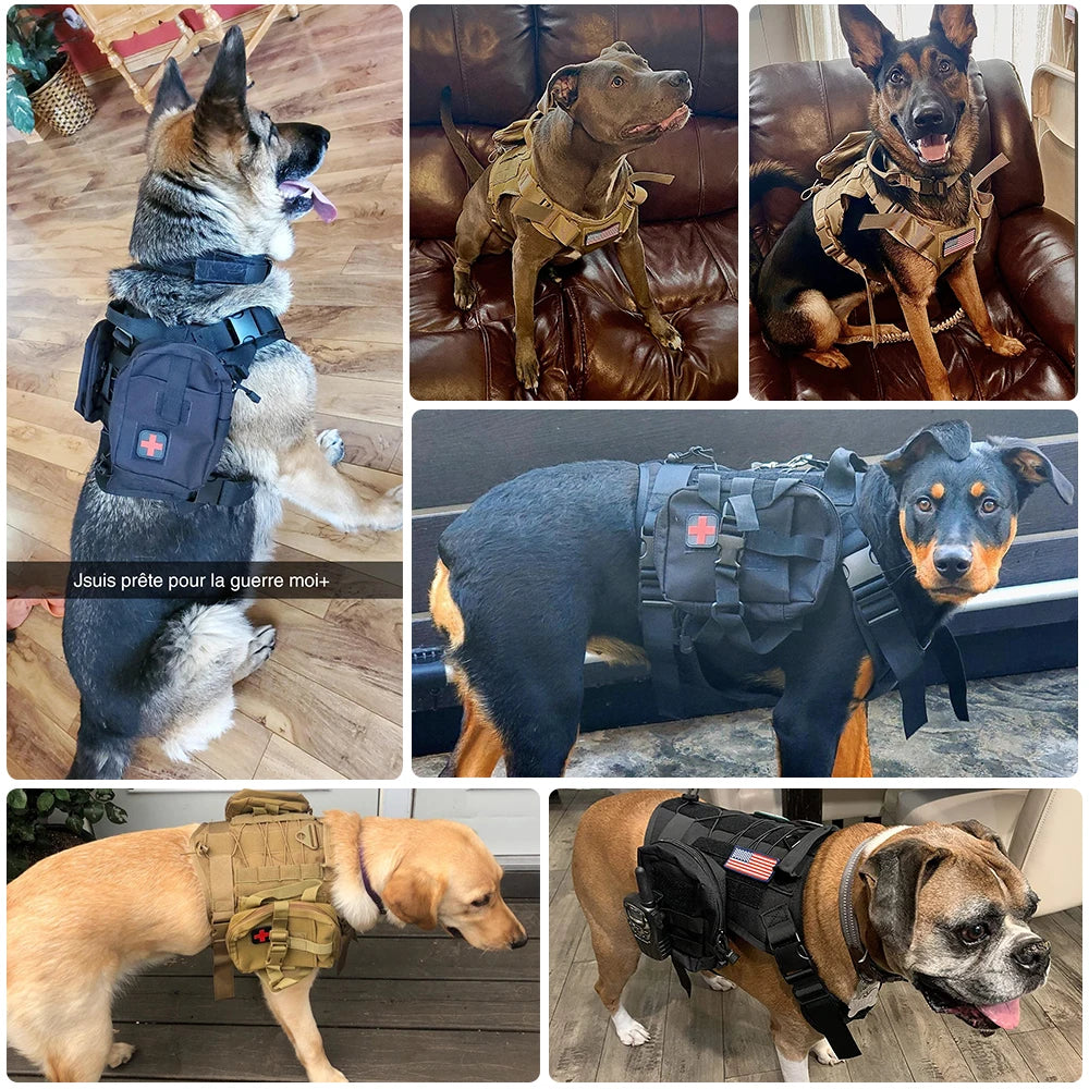 Tactical Dog Harnesses Pet Training Vest