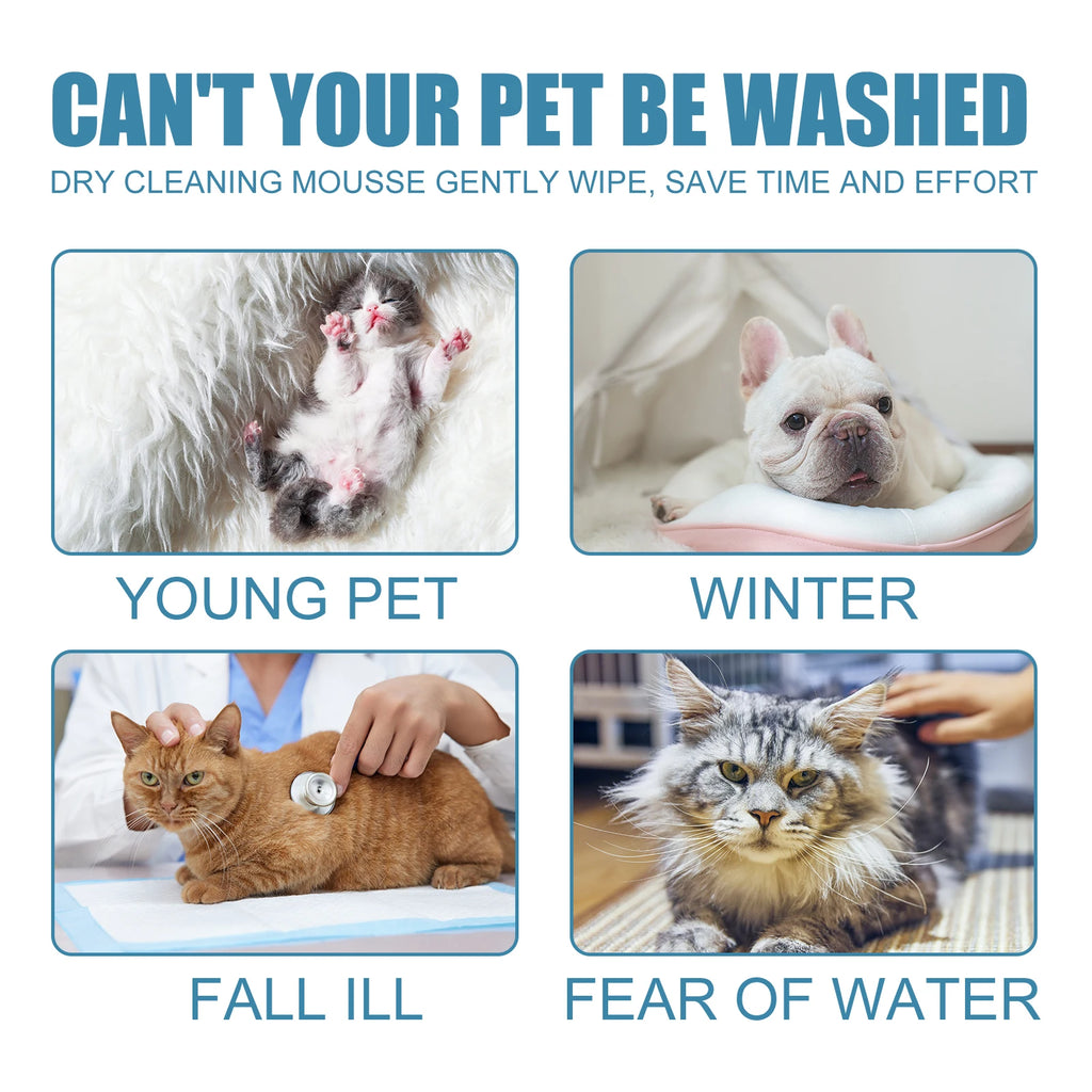 YEGBONG Pet Dry Shampoo Gentle Odor
