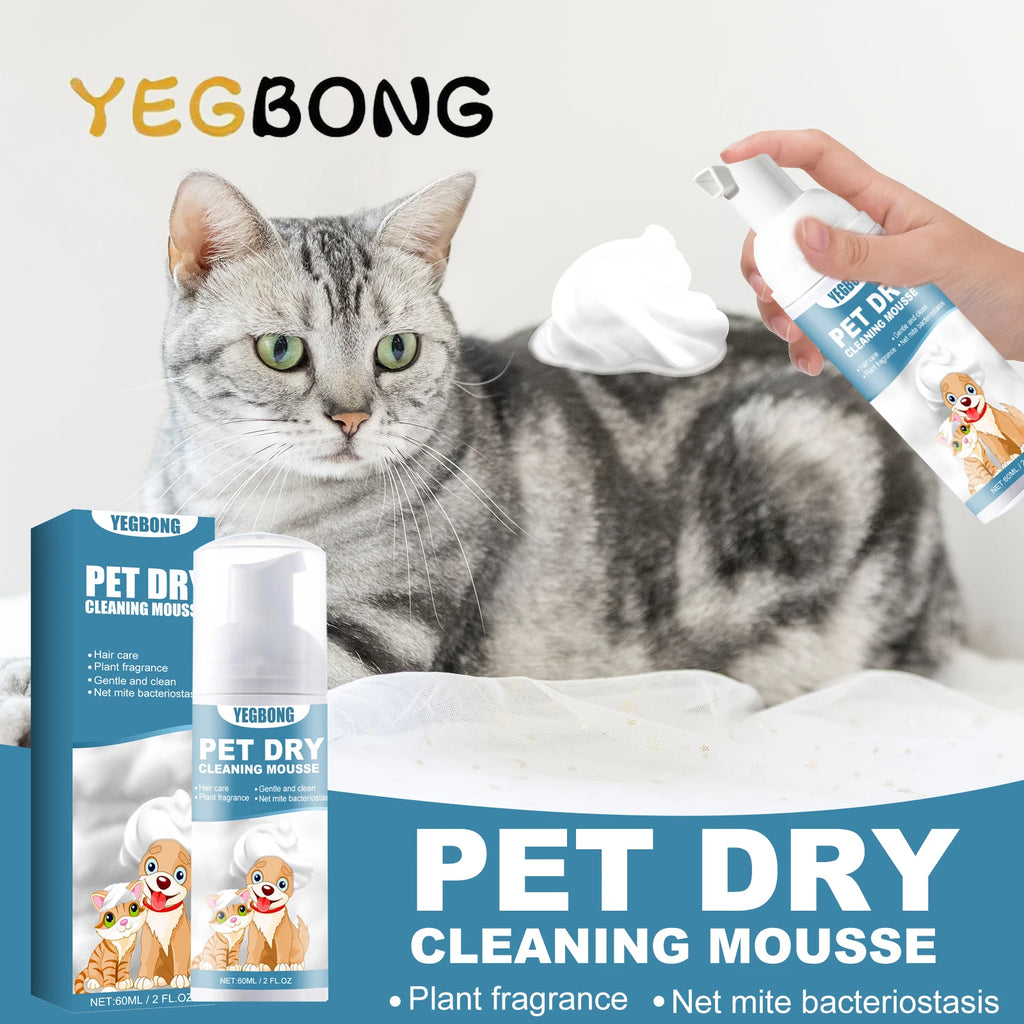 YEGBONG Pet Dry Shampoo Gentle Odor