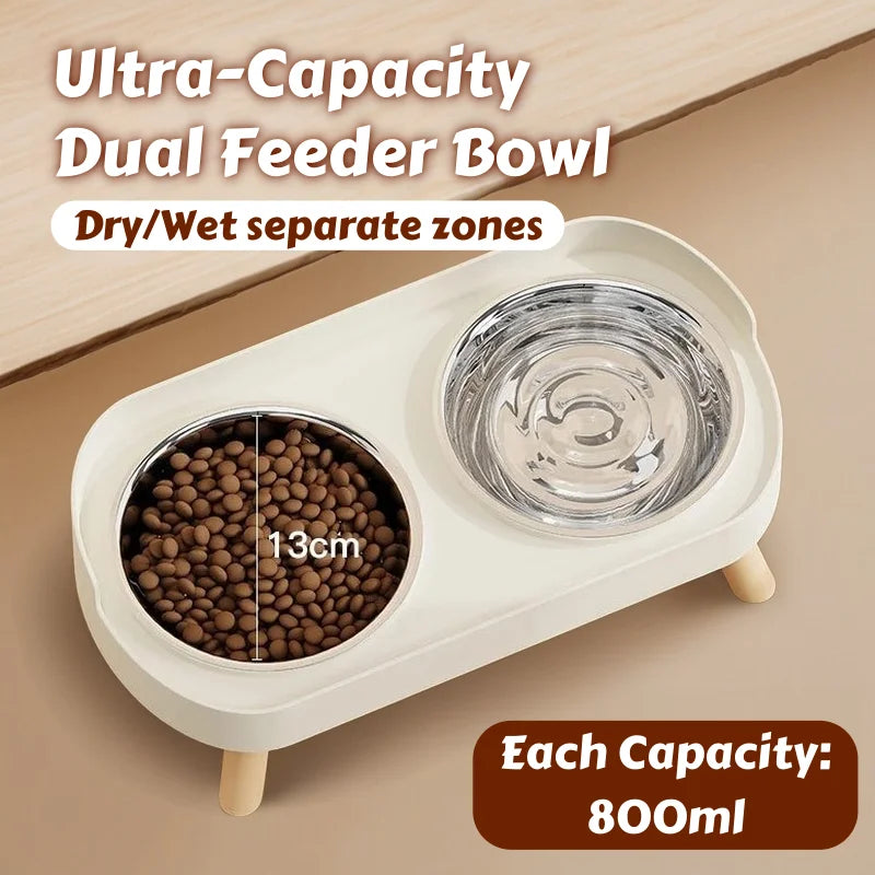 Dopamine Colorful Elevated Pet Feeder: Dual
